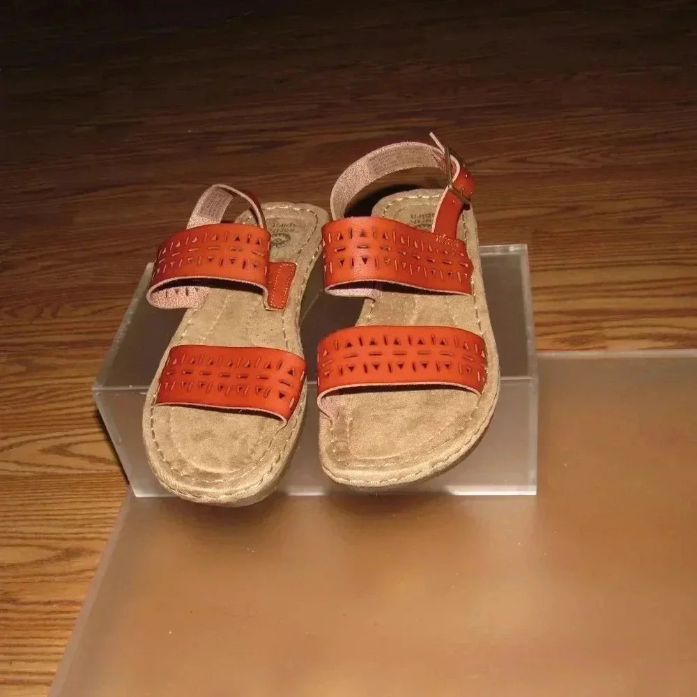 EARTH SPIRIT Orange Sandals Size 11 - Picture 3 of 5